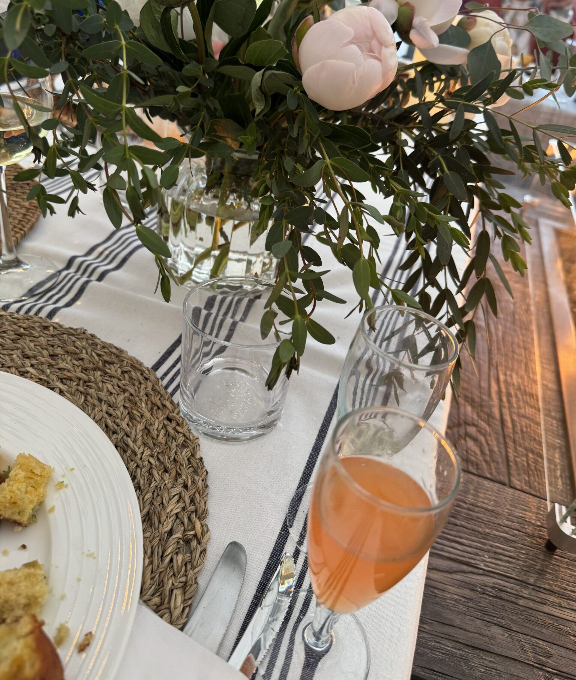Dinner table under the tent