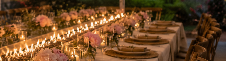 Warm dinner table from a past dinner club gathering
