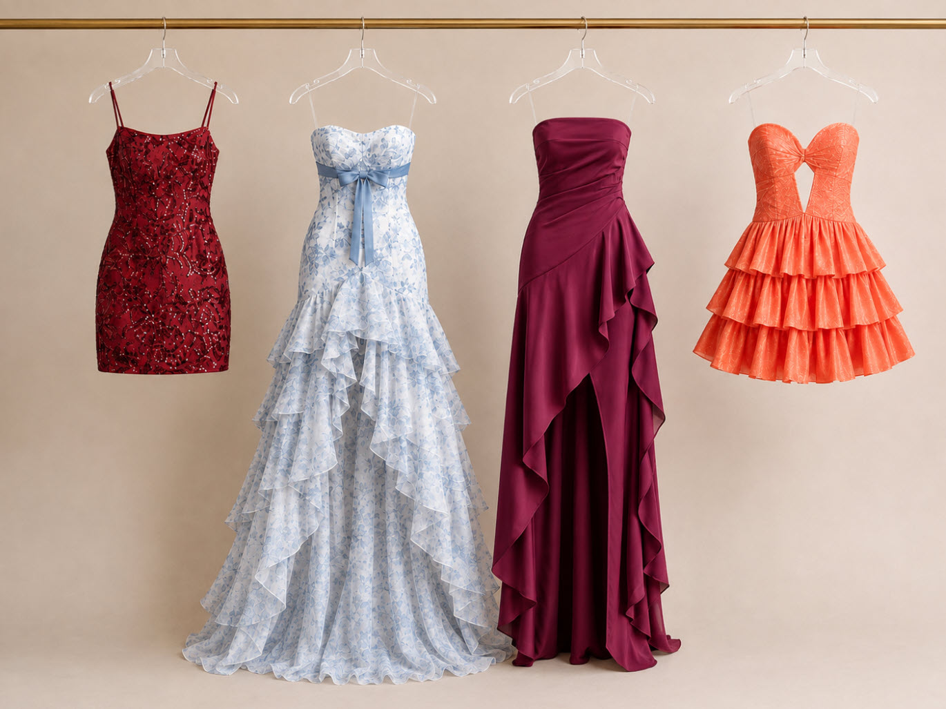 A small group of clothing selected from a closet and ready to resell
