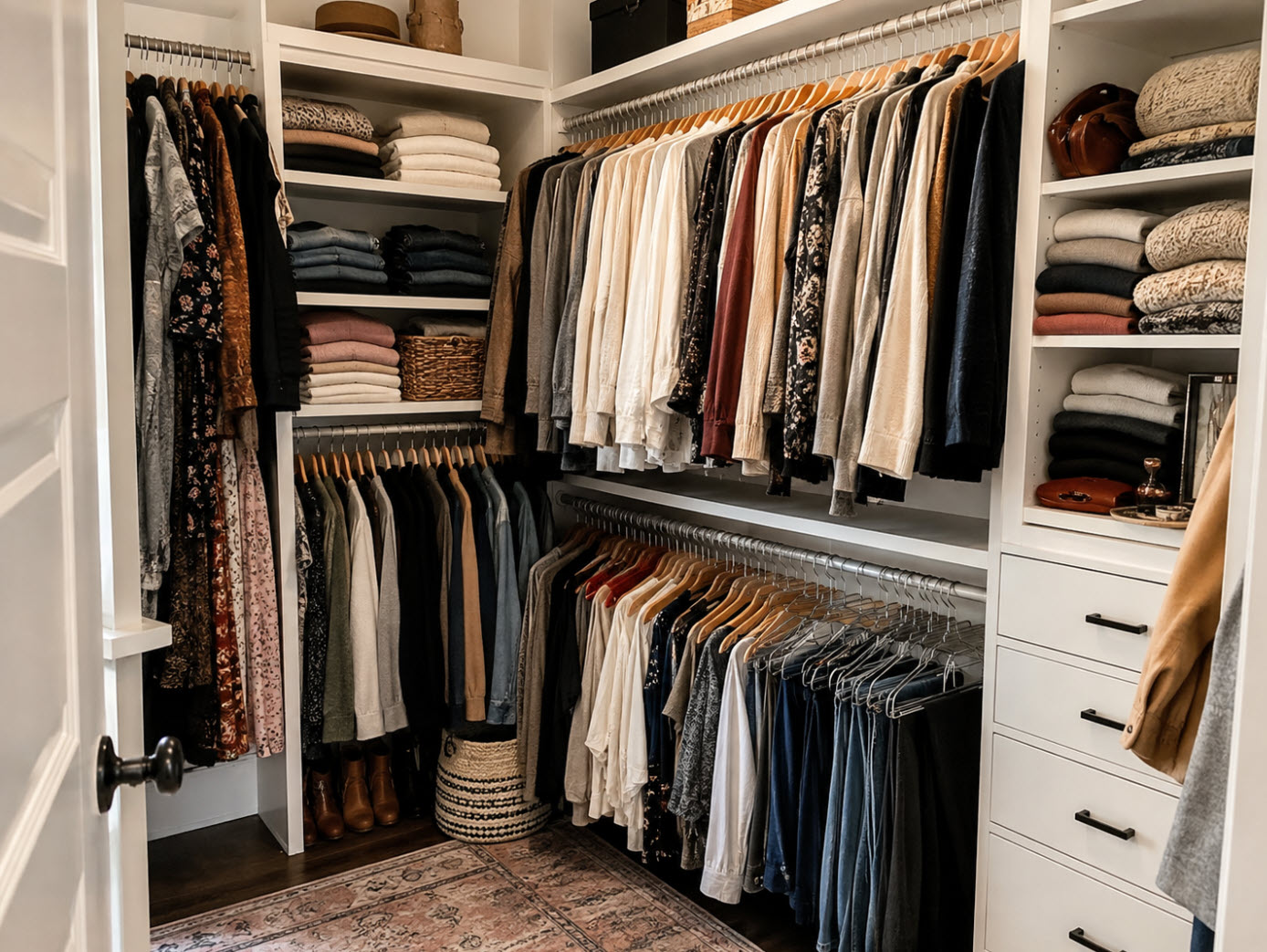 Small collection of clothing selected from a closet to sell online